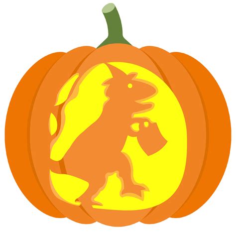 Halloween T Rex Pumpkin Stencil Free Printable Papercraft Templates