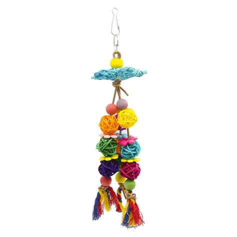 Birds Toy Parrot Hanging Colour Swing Rattan Balls Toy Pet Bird Parrot