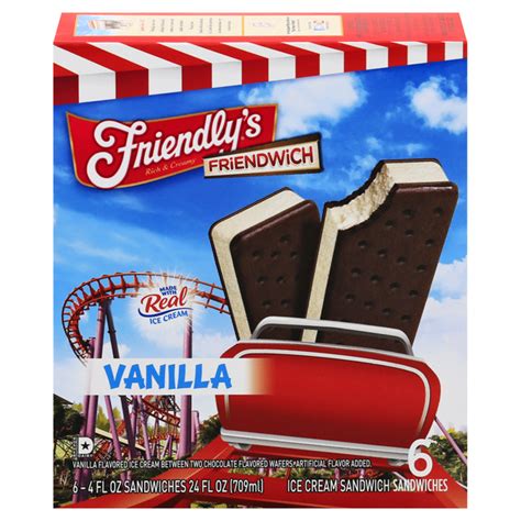 Save On Friendly S Friendwich Ice Cream Sandwiches Vanilla 6 Ct Order