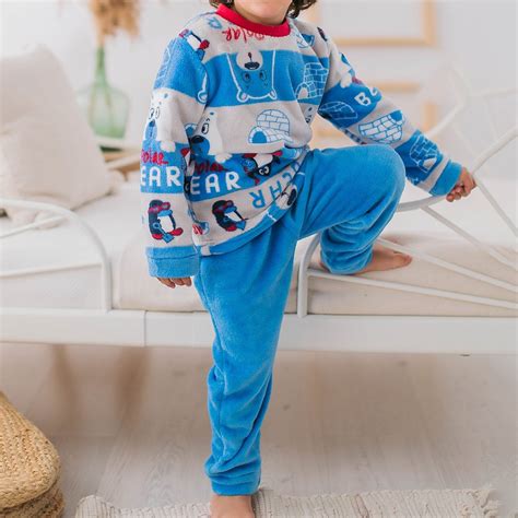 Pijama Infantil Tejido Peluche Estampado Kinanit