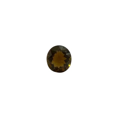 Natural 082ct Yellow Brown Tourmaline Green Oval Cut Igi Certified Gem