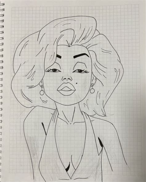 Marylin Monroe Drawing Marilyn Monroe Dibujo Marilyn Monroe Painting