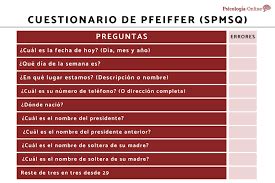 EN QUÉ CONSISTE EL CUESTIONARIO DE PFEIFFER Blog de Fisioterapia