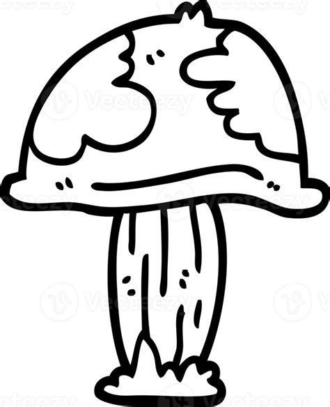 Line Drawing Cartoon Poisonous Toadstool Icon 40829553 Png