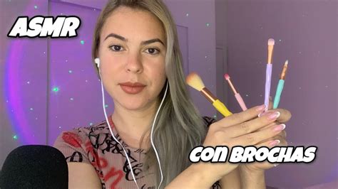 ASMR Con BROCHAS Mouth Sounds Susurros Brushing Visual YouTube