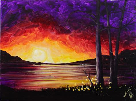 Sunset Acrylic Painting