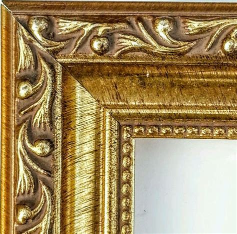 36 Ft Ornate Gold Picture Frame Moulding Antique Solid Wood Beaded Lip Decormouldin