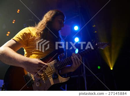 Stock Photo The Guitarist Plays Solo Stock Image Everypixel