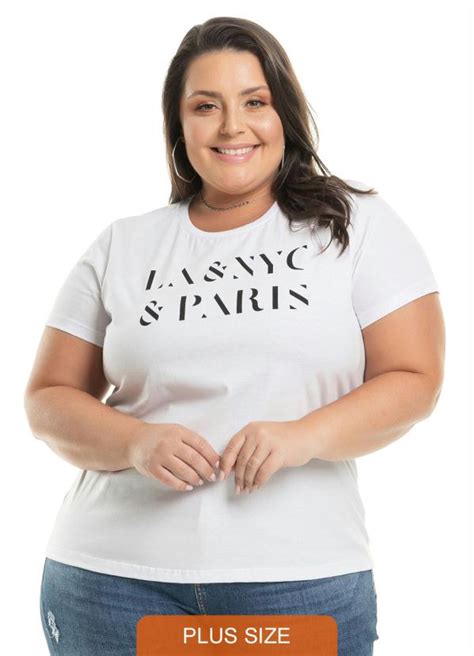 T Shirt Paris Branco Miss Masy Plus