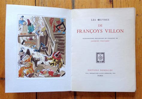 Les Oeuvres De Fran Oys Villon By Villon Fran Ois Tr S Bon