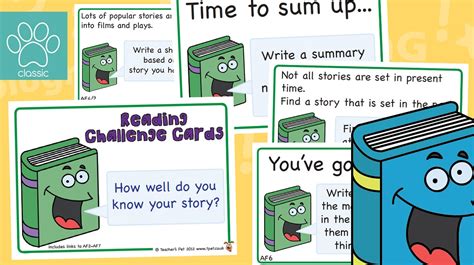 Teachers Pet Ks2 Reading Challenge Cards Pack 3