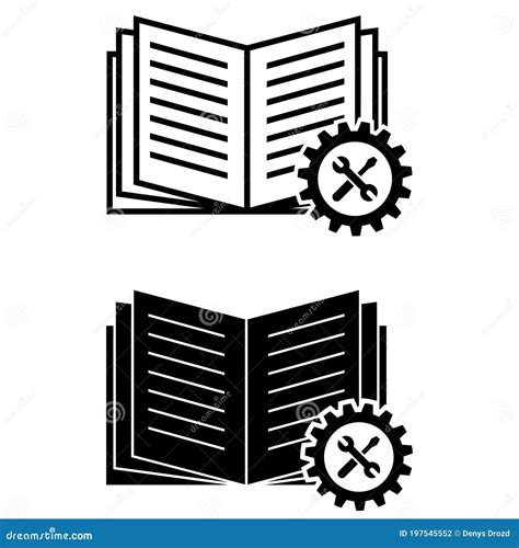 Technik Des Dokumentationsikonen Vektorsatzes Anweisungsillustrations