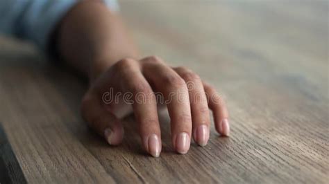 Female Fingers Tapping On The Table Stock Footage Video Of Nervous