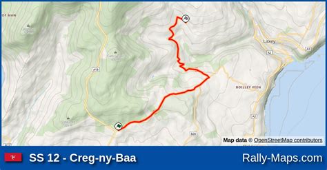 SS 12 Creg Ny Baa Stage Map Manx International Rally 1994 ERC