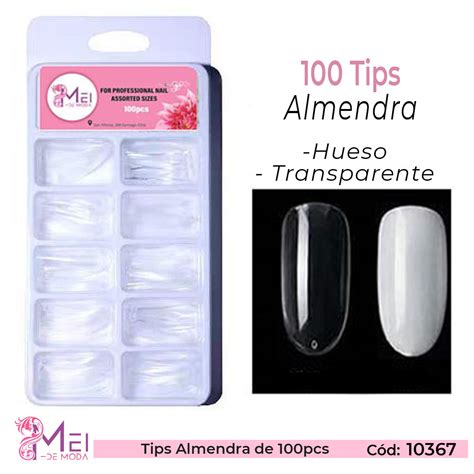 Tips Almendra De 100PCS Mei De Moda