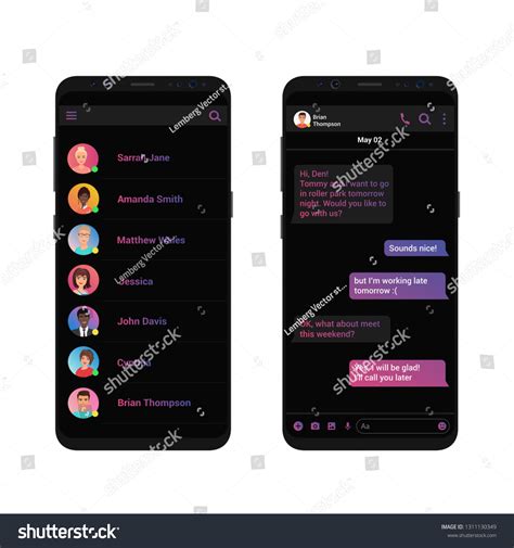 Social Network Messenger Concept Vector Illustration Stock Vector