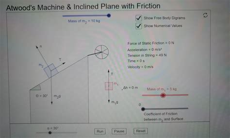 Solved Atwood's Machine & Inclined Plane with Friction Show | Chegg.com