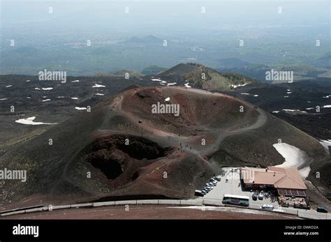 Crater Mount Etna Stock Photo Alamy