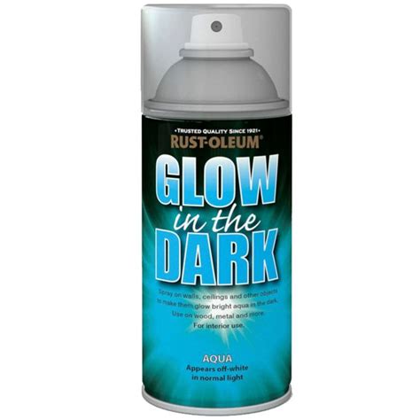 Rust Oleum Glow In The Dark Aqua Glowing Aerosol Spray Paint Ml