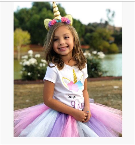 Unicorn Birthday Tutu Outfit Piece Set Nd Rd Th Th Birthday