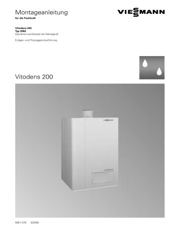 Viessmann Vitodens 200 WB2 Montageanleitung Manualzz