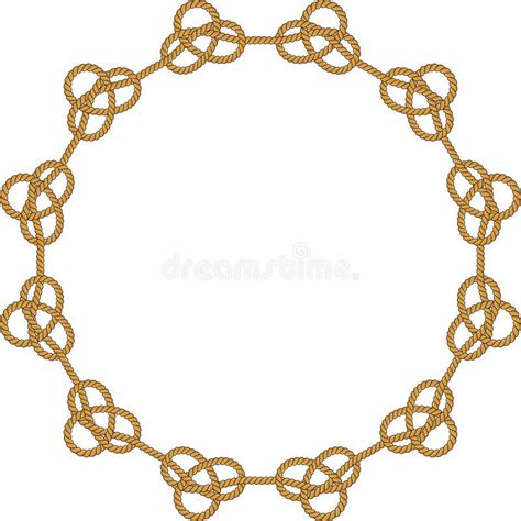 Twisted Rope Circle Round Frame Knots Stock Illustrations 314 Twisted