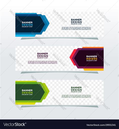 Modern Web Banners Template With Diagonal Vector Image