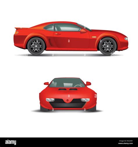 Red Sports Car Non Branded Vector Illustration Stock Vector Image