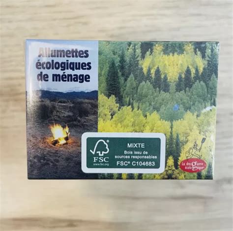 LOT DE 15 Packs De 4 Boites D allumettes Écologiques 100 Allumettes