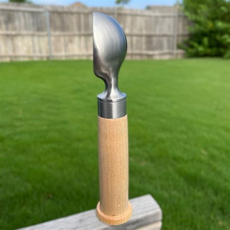 Maple Wood Handle Stainless Steel Ice Cream Scoop Etsy