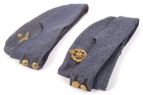 Two Original Wwii Second World War Era Raf Uniform Forage Caps The