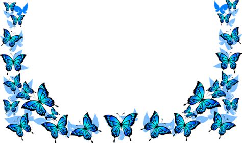 Blue Butterfly Border Designs