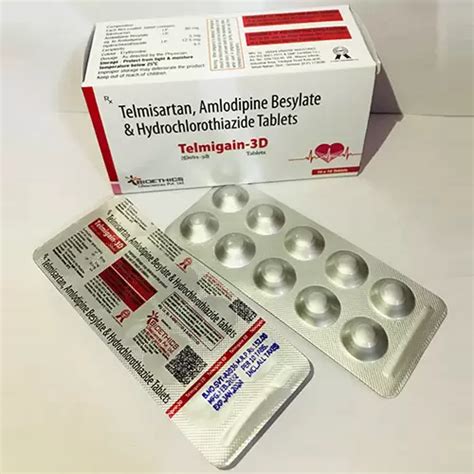 Triple Power Blood Pressure Control With Telmisartan Mg Amlodipine