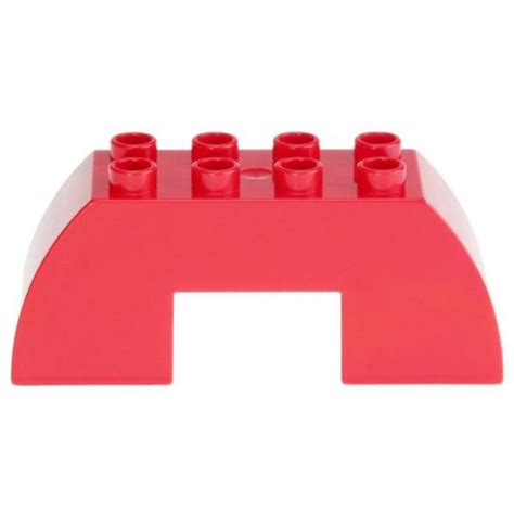 Lego Duplo Brick X X Slope Curved Double Red Decotoys