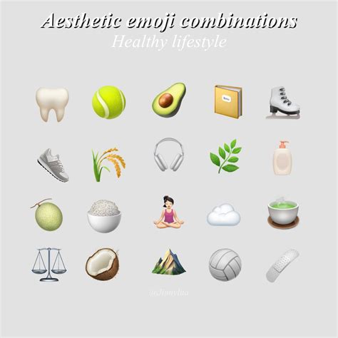 Aesthetic Emoji Combinations Healthy Lifestyle Emoji Combinations