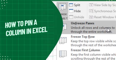 How To Pin A Column In Excel Unlocking Efficiency And Productivity Earn And Excel