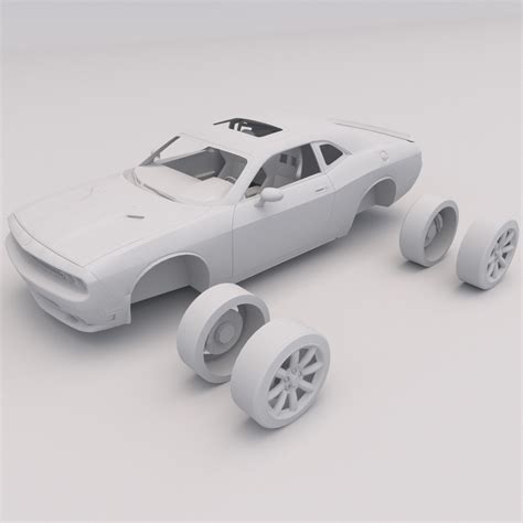 Free 3d File Dodge Challenger Printable Car 3d Digital Stl File 🚗・3d Printable Design To