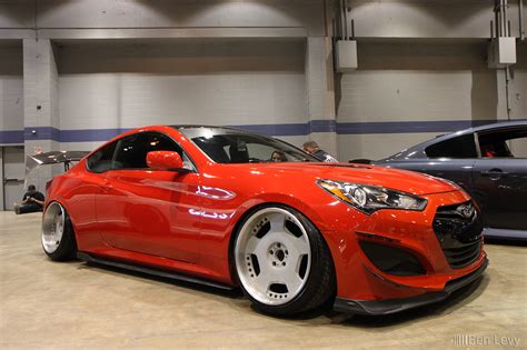 Slammed Genesis Coupe Red