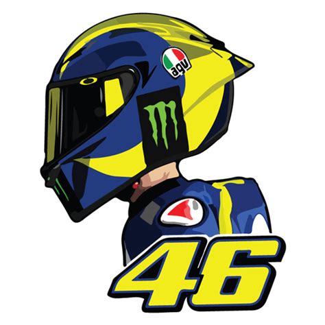 Biker 46 - Rossi Sticker - Just Stickers | Valentino rossi logo ...