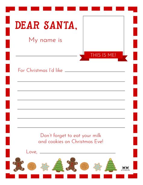 Dear Santa Letter Template Free – PARAHYENA