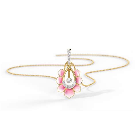 Buy Allure Lotus Diamond Pendant Online Caratlane