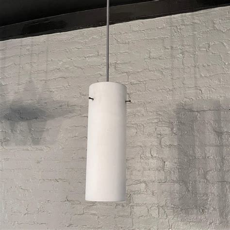 Scandinavian Modern Frosted Glass Cylinder Pendant Cityfoundry