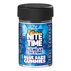 Hemp Living Extreme Nite Time Delta 8 CBN Gummies 12ct Pouch Blue