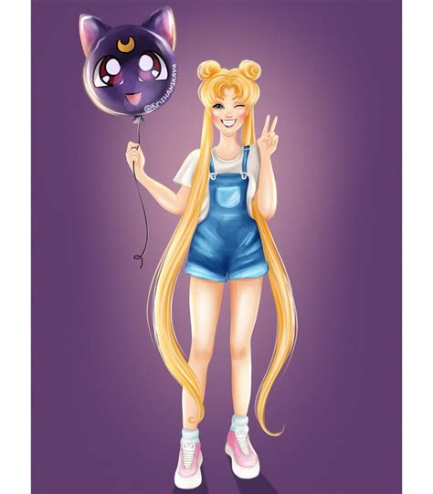 Modern Sailor Moon Illustration By Krizhanskaya Nastia Art On