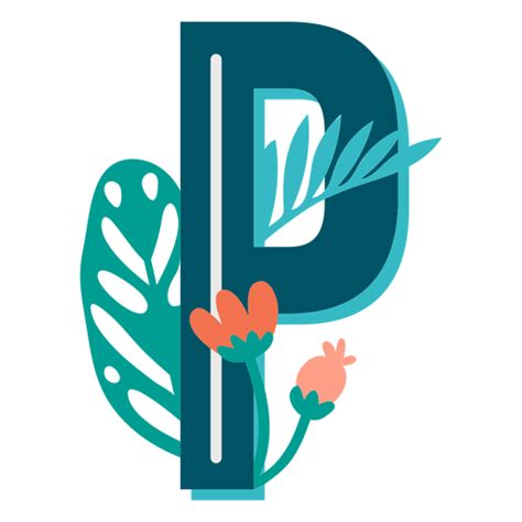 Tropical Decorated Capital Letter P Png Svg Design For T Shirts