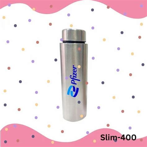 Sony Plastics Silver Stainless Steel Slim Water Bottle Slim Ml