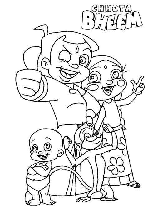 Chota Bheem Mission Is Complete Coloring Pages Netart Dibujos