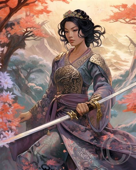 Japanese Onna Bugeisha Brave Samurai Warrior Princess Giclée Art Print