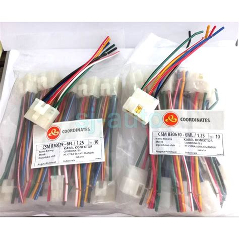 Jual Soket Isi 6 Dengan Kabel Dan Pengunci Merk Coordinates Connector 6 Pin Shopee Indonesia