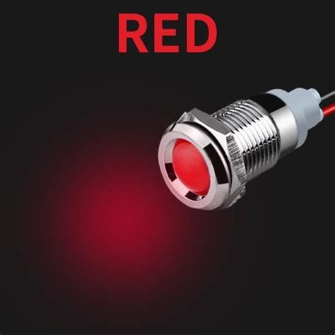 Led Rouge V Mm T Te Sph Rique Indicateur Lumineux Led En M Tal